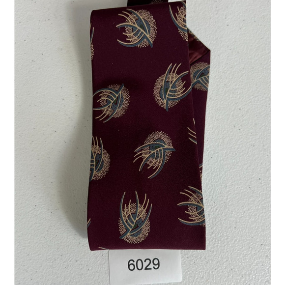 Giorgio Armani Cravatte Tie Mens Burgundy 55"X3.5"Made In Italy Vintage - Picture 11 of 12